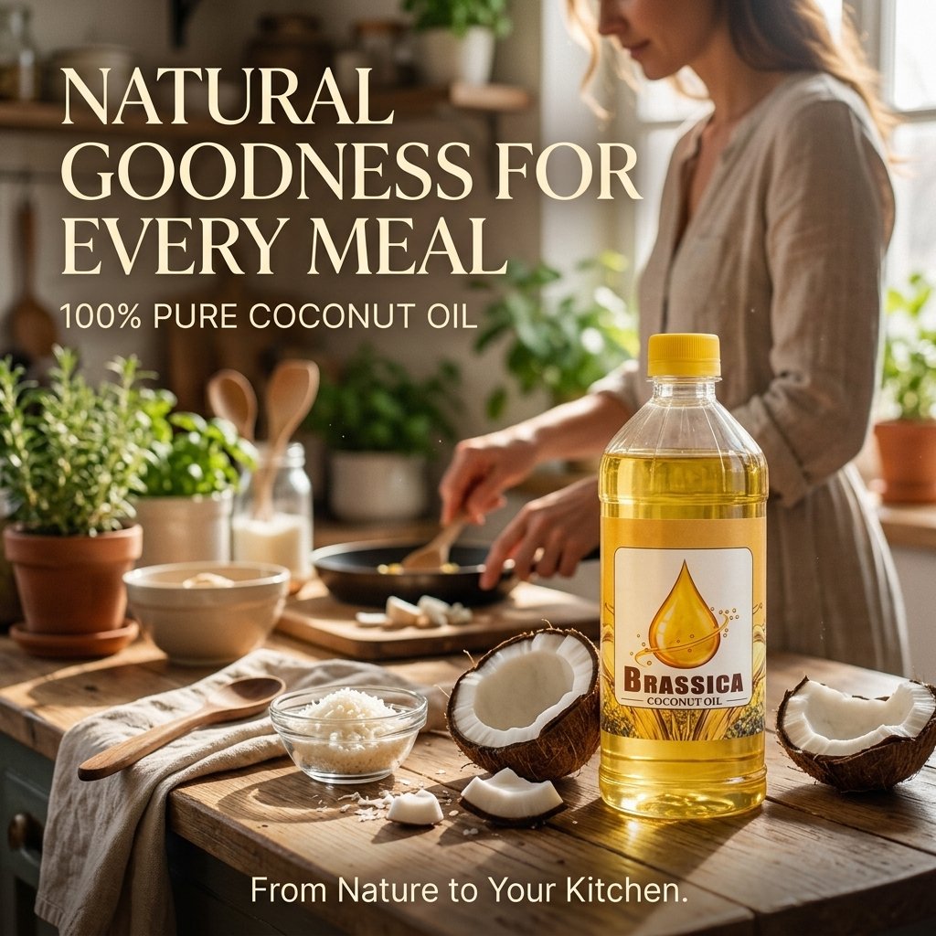 Brassica Coconut Oil Cold Pressed Oil 1 Liter - Photo 2