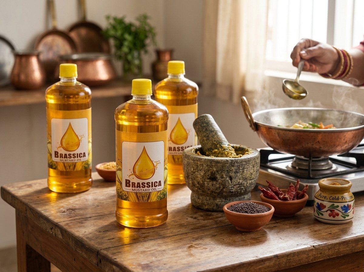 Traditional Pakistani cooking with pure Brassica cold-pressed mustard oil and copper cookware